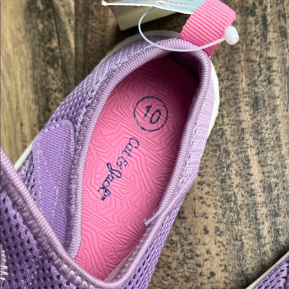 Cat & Jack Purple Mesh Slip-On Water Shoes 10